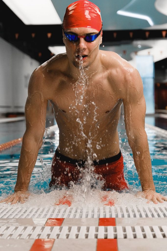 Adults swimming 