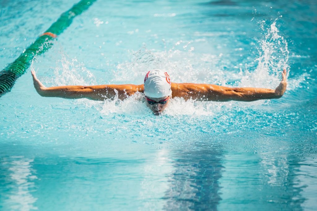 Adults swimming 