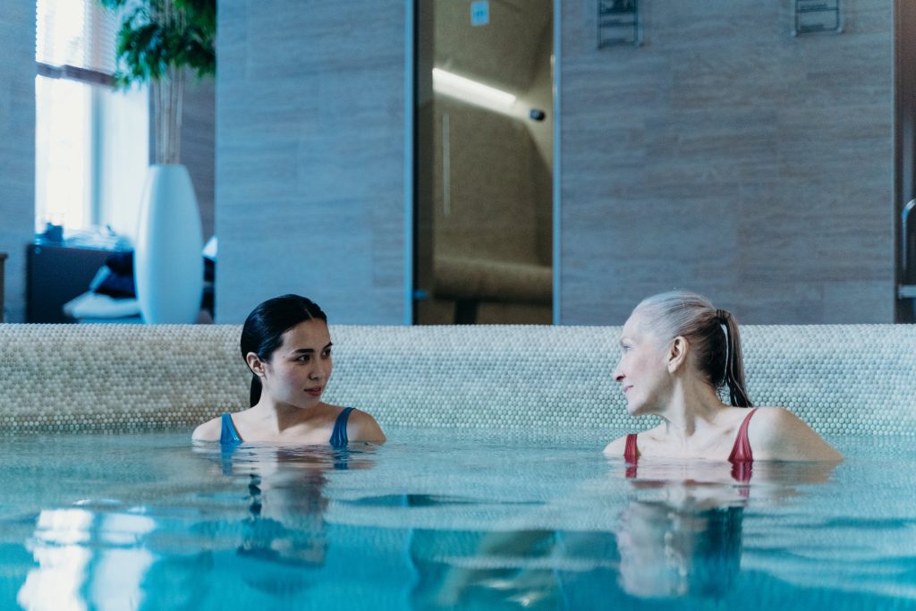 Adults swimming 
