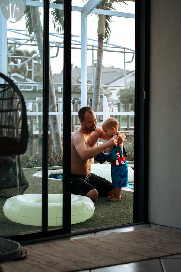 Dad and Baby Swimming Lessons