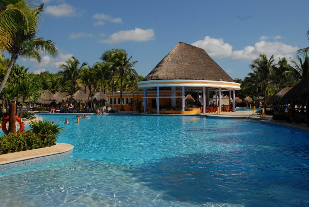 a pleasing pool area