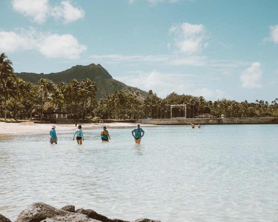 people enjoying their free time at a beach