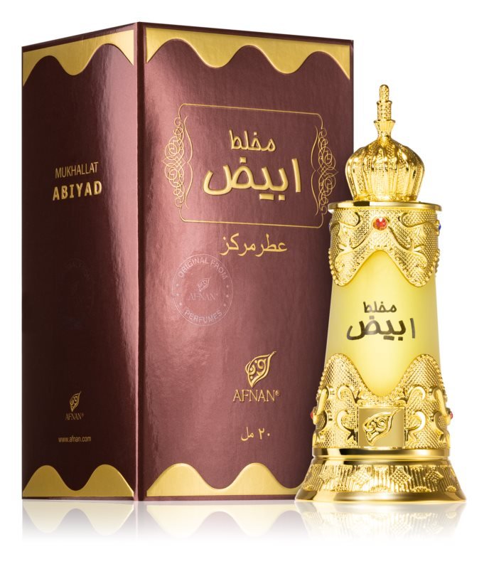 afnan-mukhallat-abiyad-perfumed-oil-unisex_.jpg AFNAN Mukhallat Abiyad Concentrated Oil 20ML For Unisex - Image 1